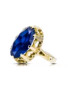 Сапфір 14K Жовте золото Каблучка Вінтаж вироби vrc134y